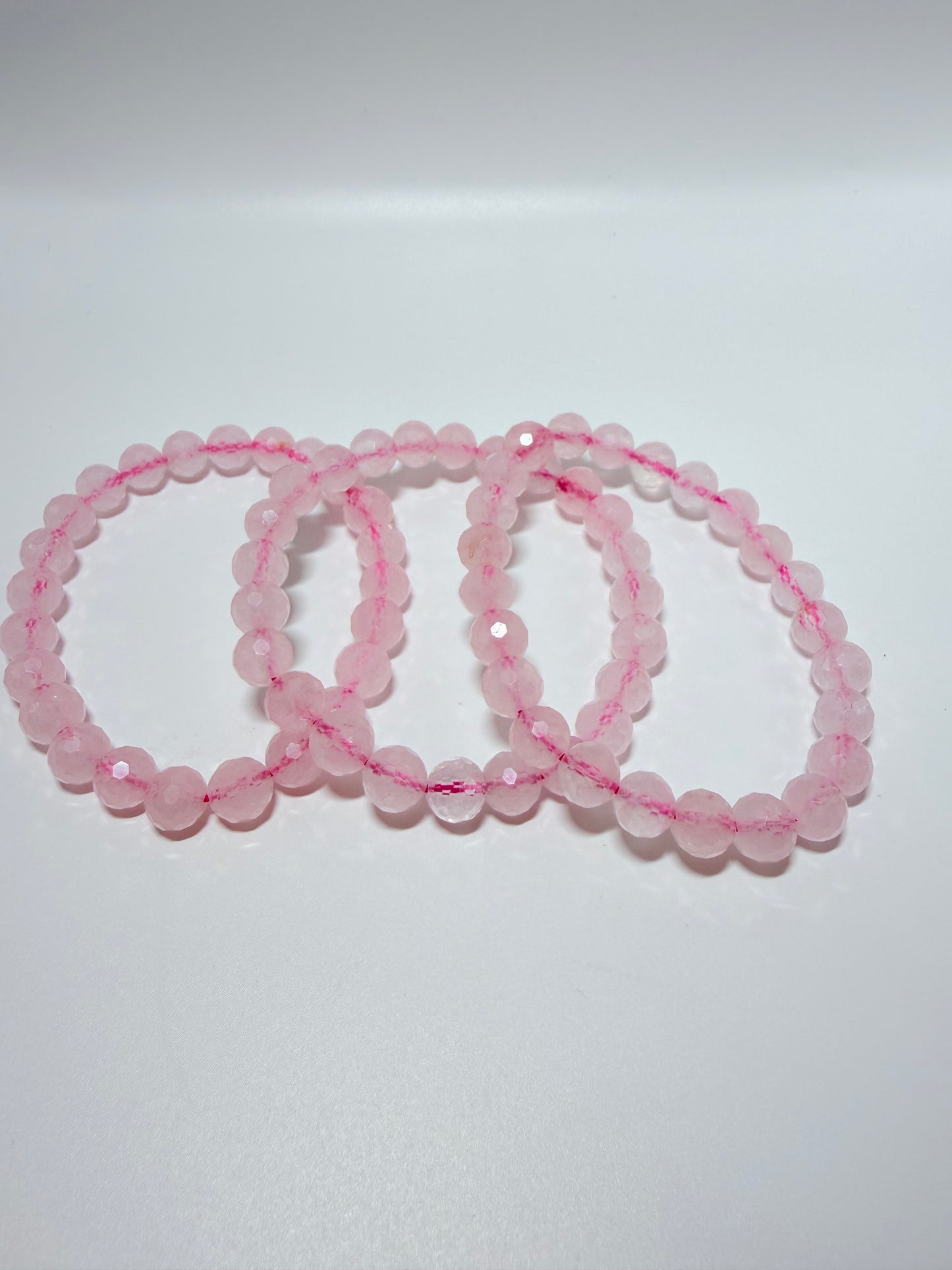 Rose Quartz-Faceted 8mm