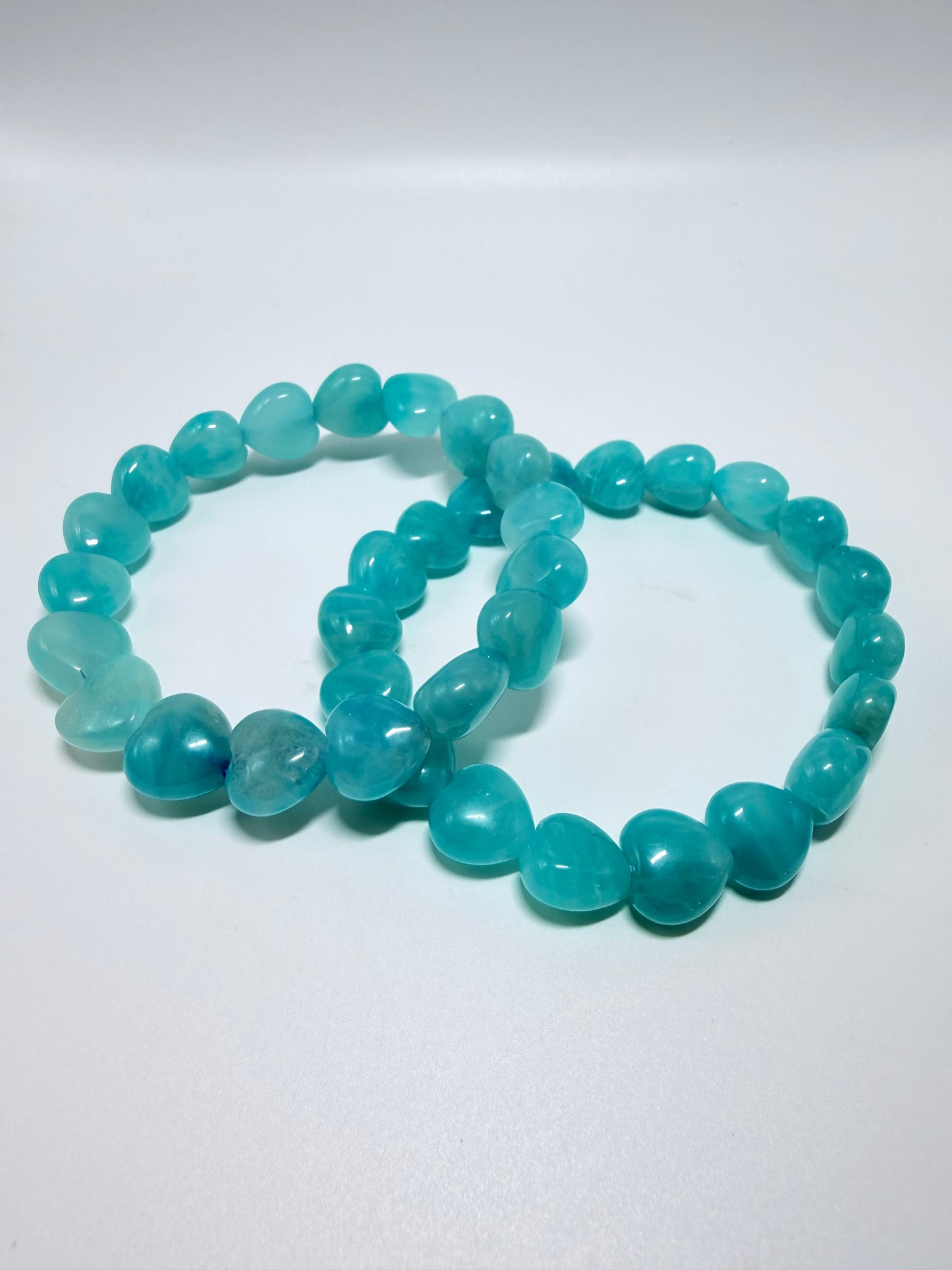Amazonite- heart shape bracelet