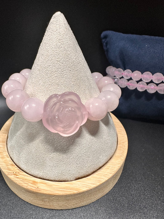 Rose Quartz-12mm with charm