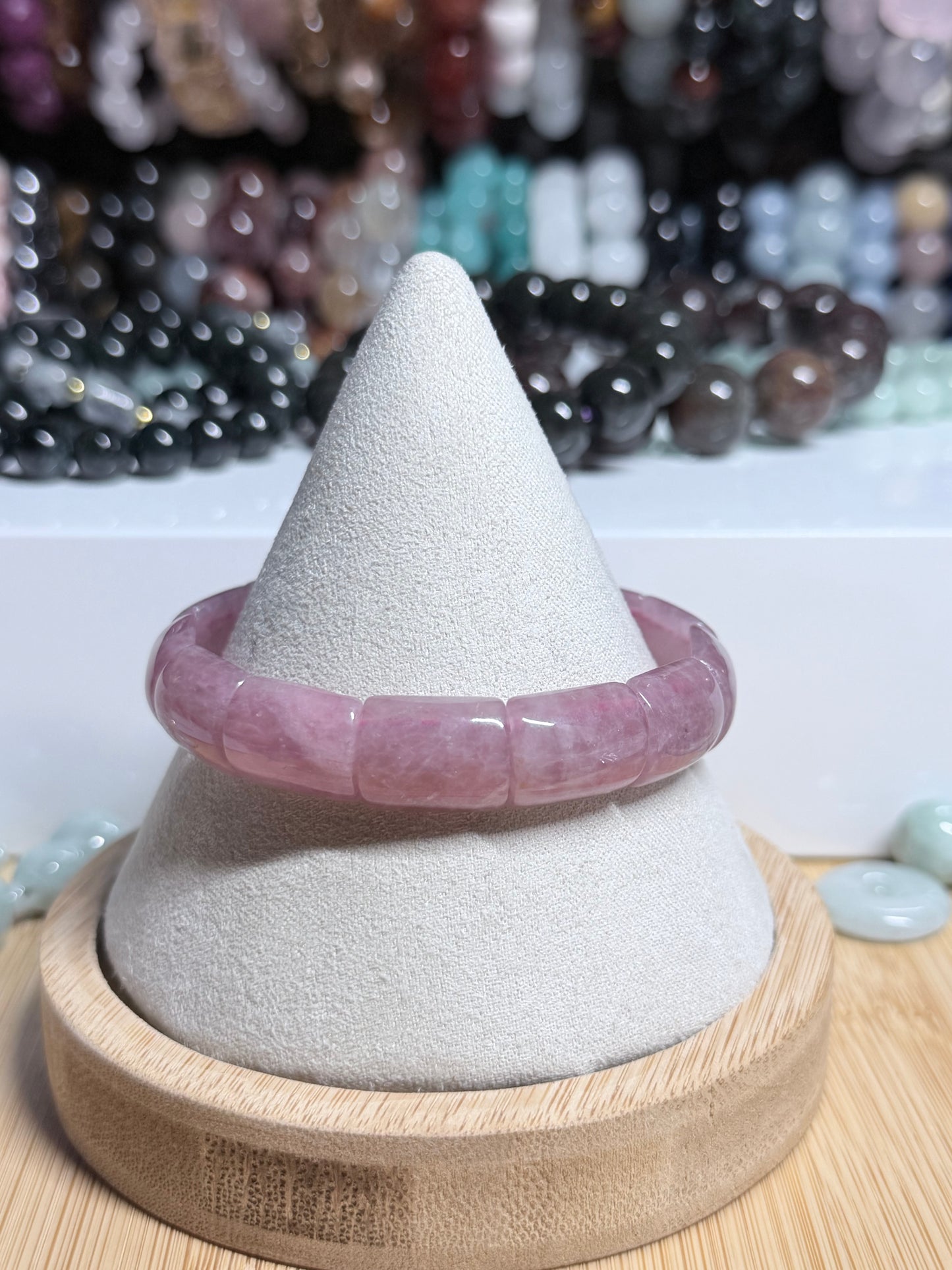 Pink Amethyst soft bangle