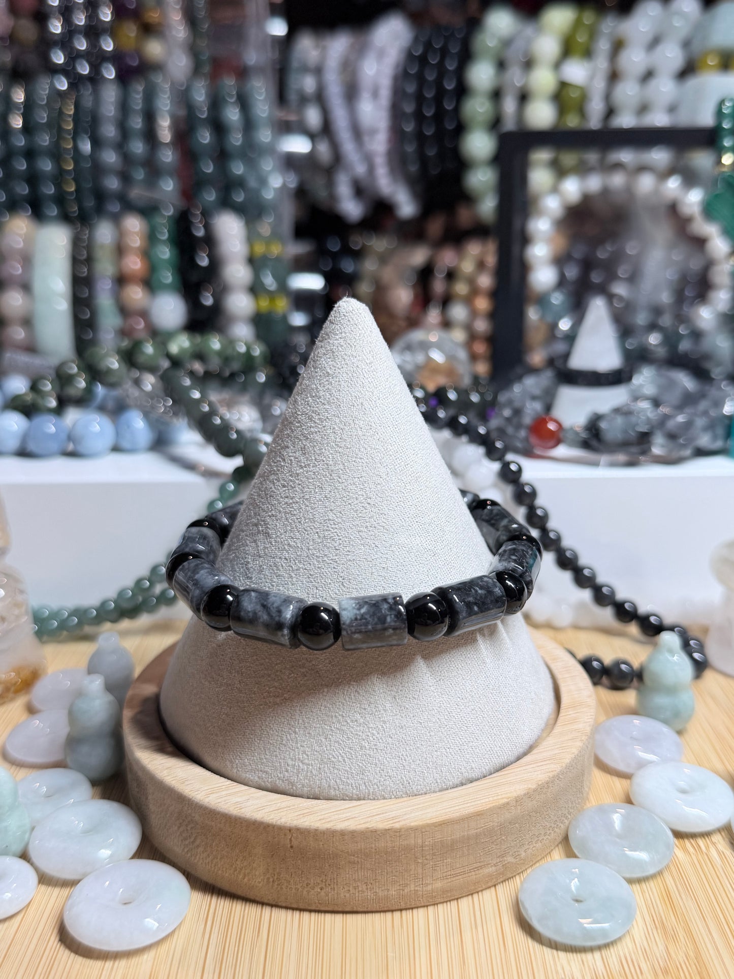 Wuji Jadeite and Black Obsidian