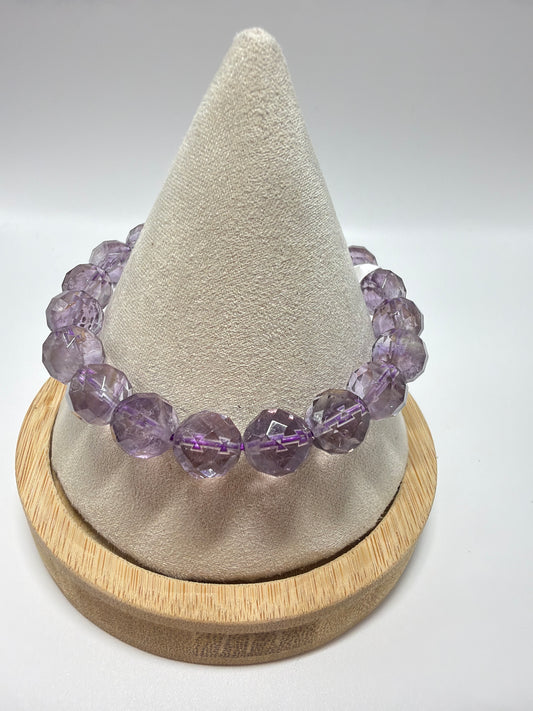 Amethyst-faceted 10mm