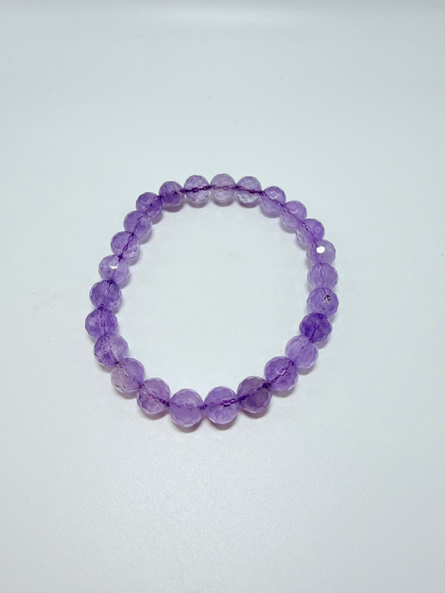 Amethyst-  Faceted 7.7mm