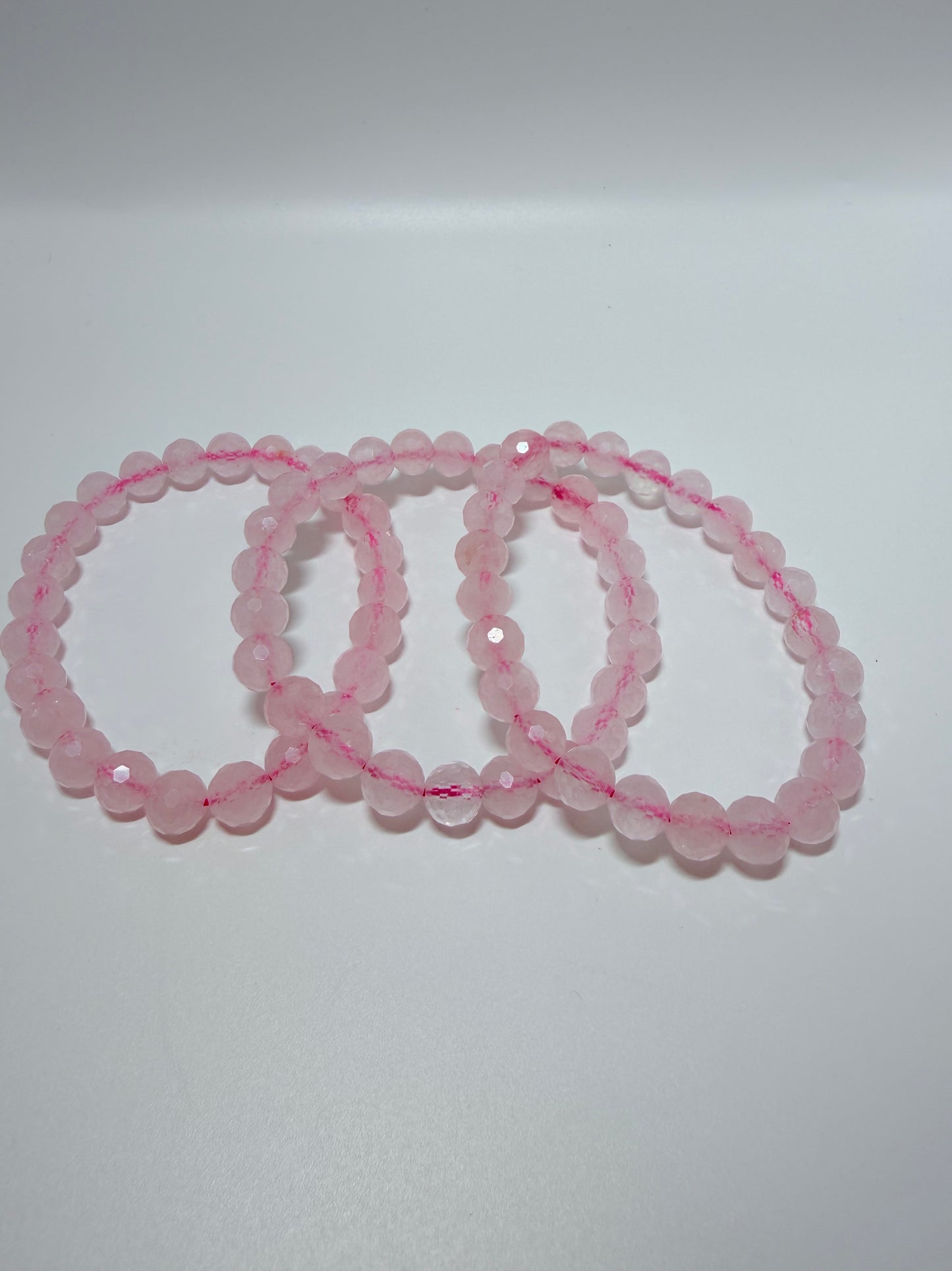 Rose Quartz-Faceted 8mm