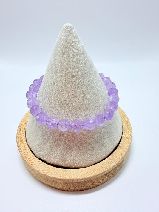 Amethyst-  Faceted 7.7mm