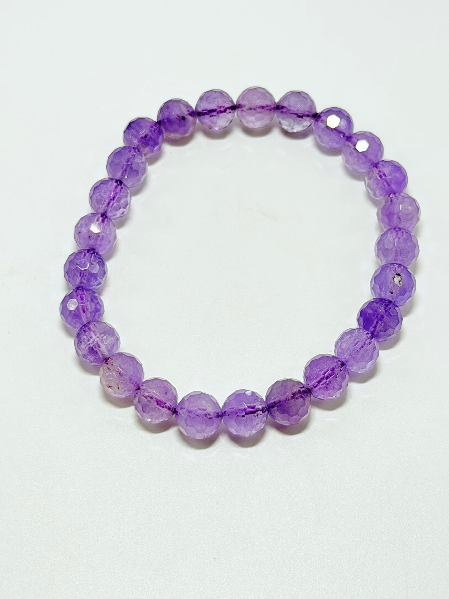 Amethyst-  Faceted 7.7mm